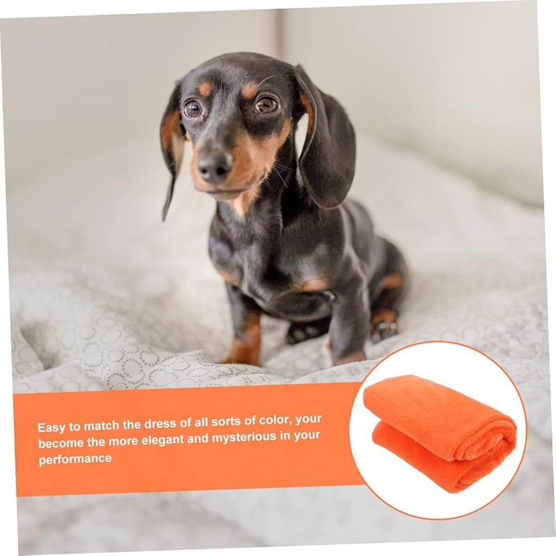 Cabilock Orange Flannel Fleece Pet Blanket Cozy Lightweight Warm Throw For Dogs Cats Bed Couch - Image 3